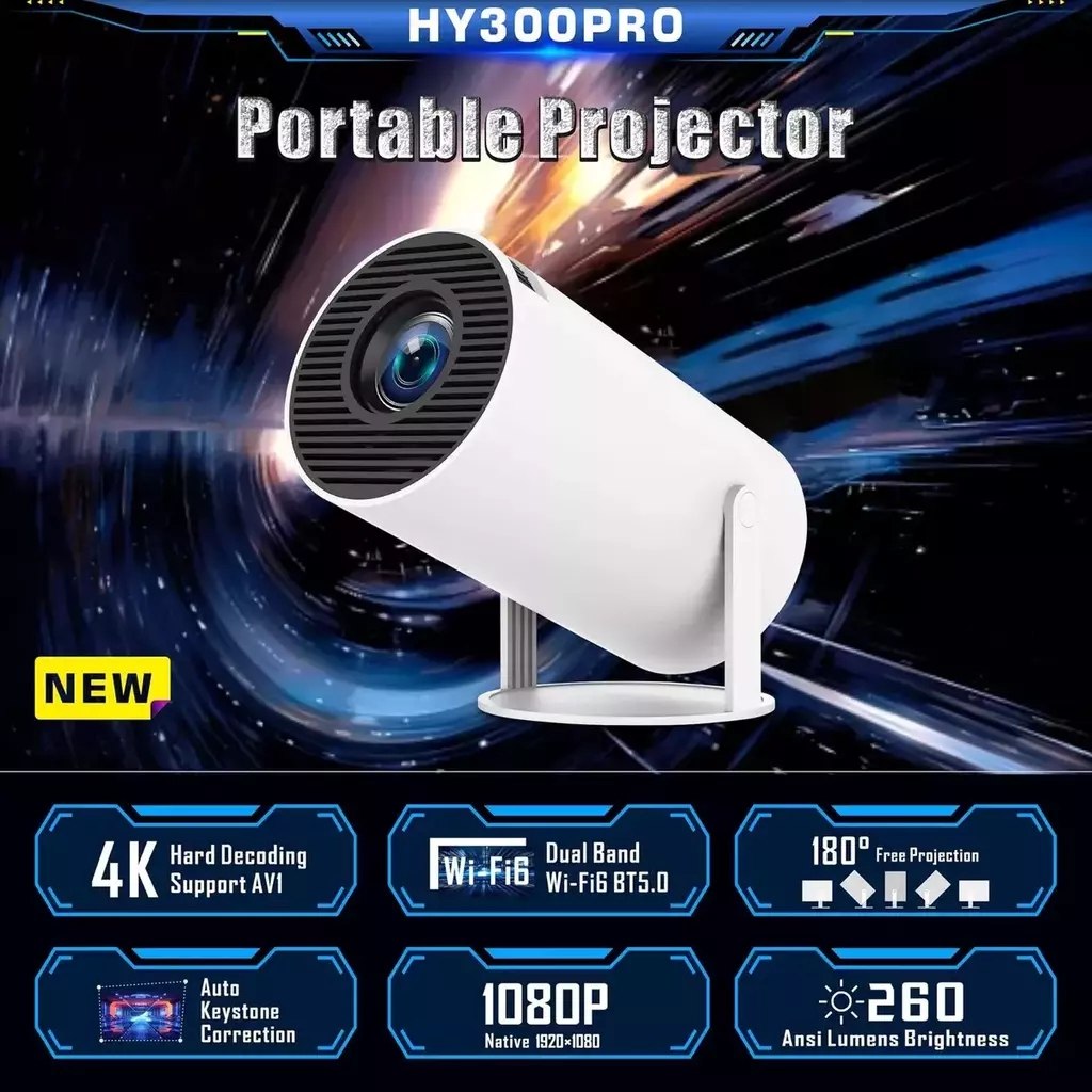 PROYECTOR HY300 ULTRA - Convierte tu sala en un cine en segundos