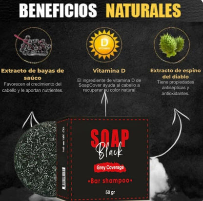 Jabón TonoNatural - Elimina el Cabello Blanco, Restaura el Color Natural y Recupera Tu Juventud