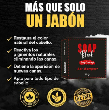 Jabón TonoNatural - Elimina el Cabello Blanco, Restaura el Color Natural y Recupera Tu Juventud